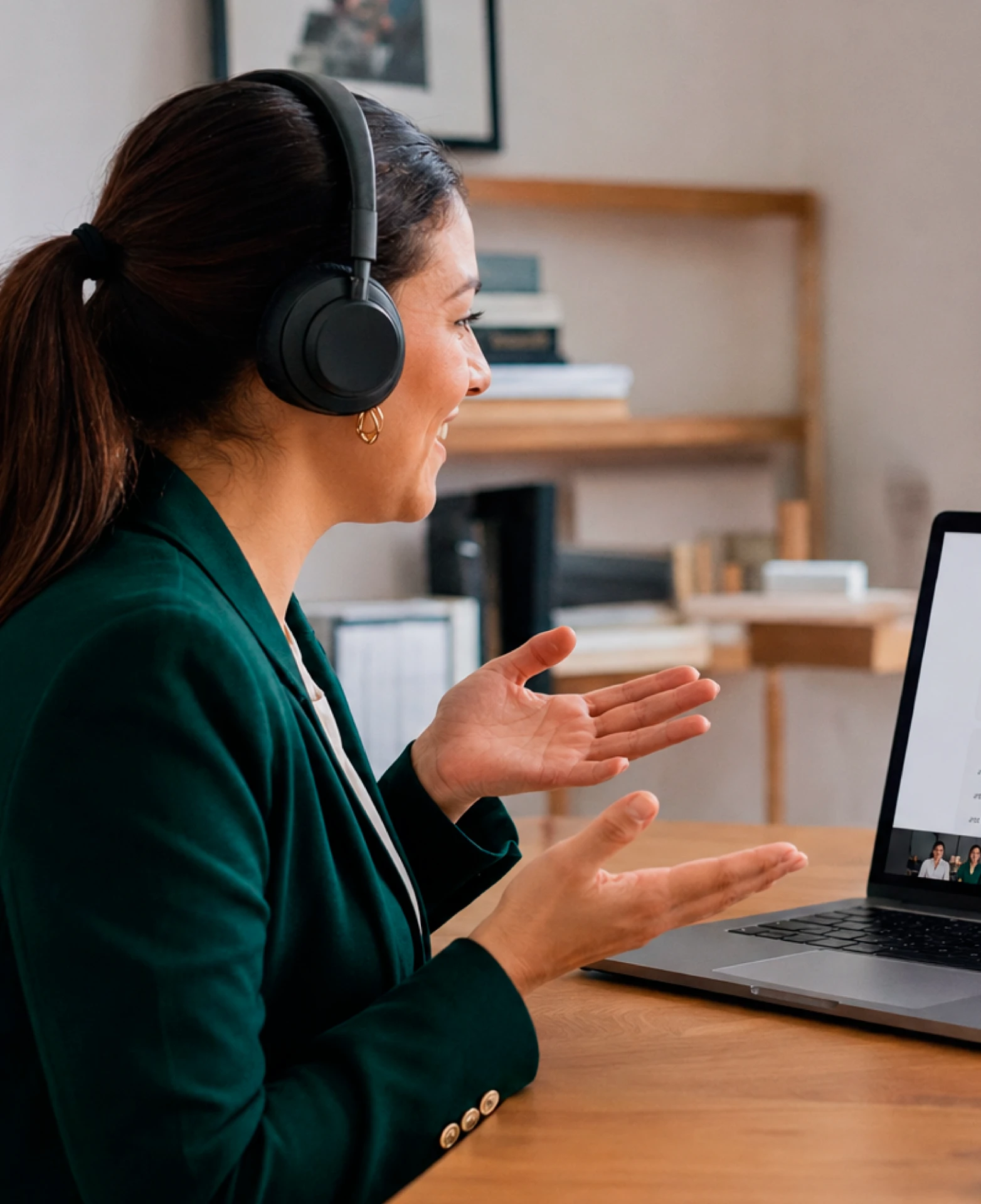 Learner attending a live online training session